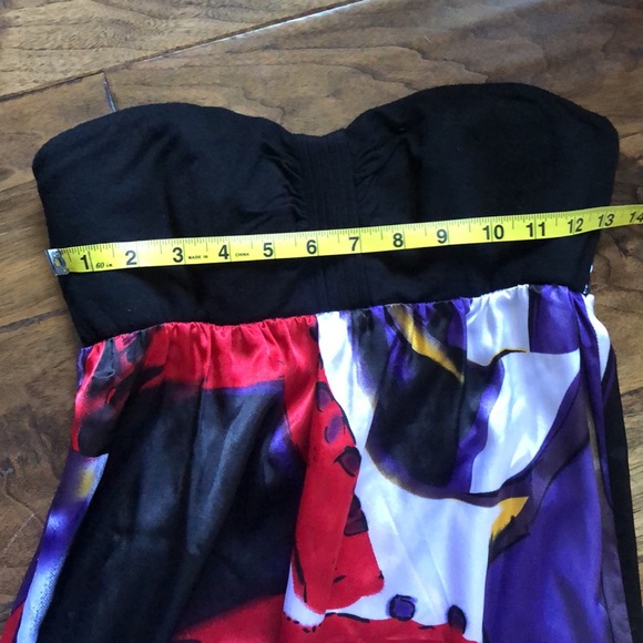 Geometric pattern strapless maxi dress - Picture 4 of 4